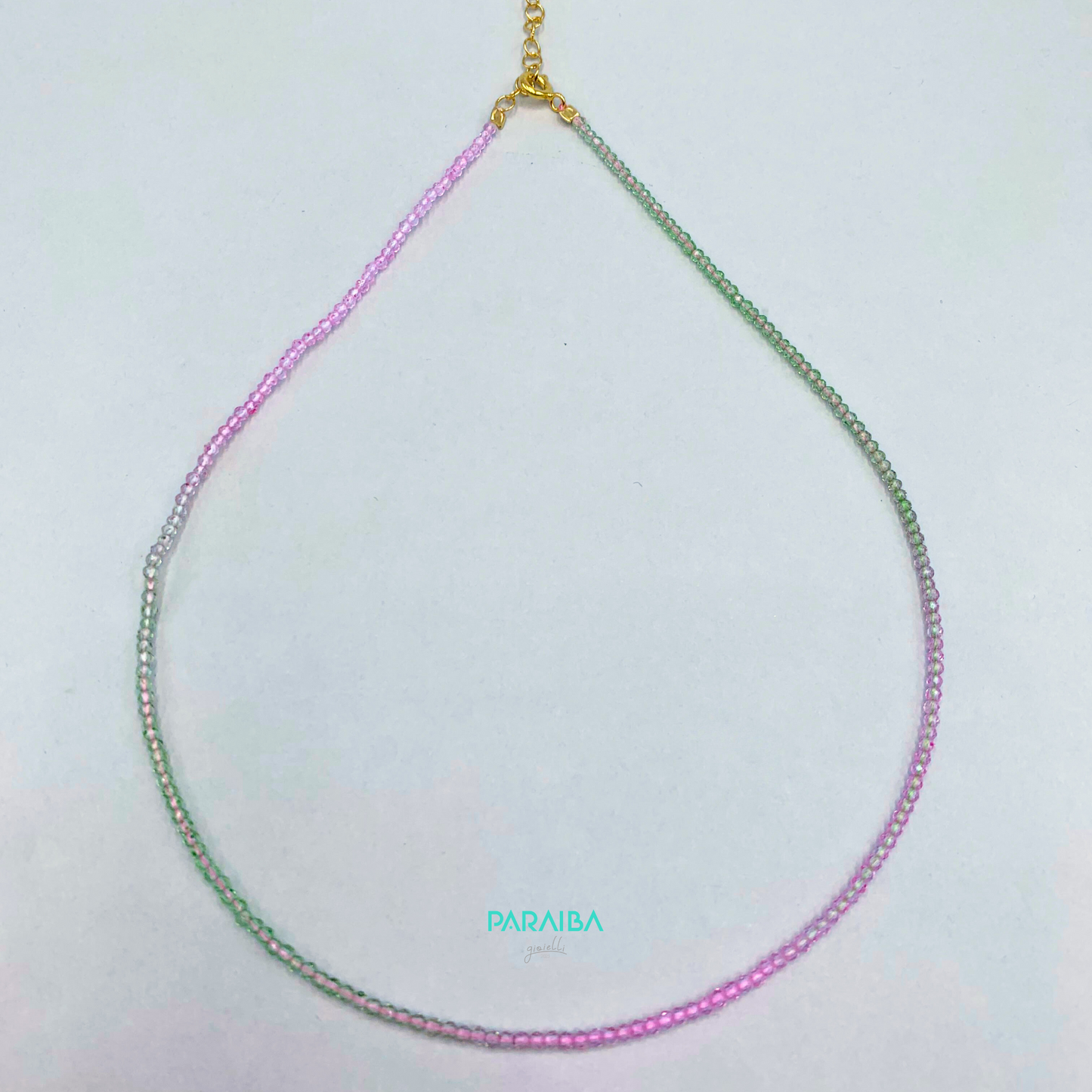 Collana perline sfumate pastello