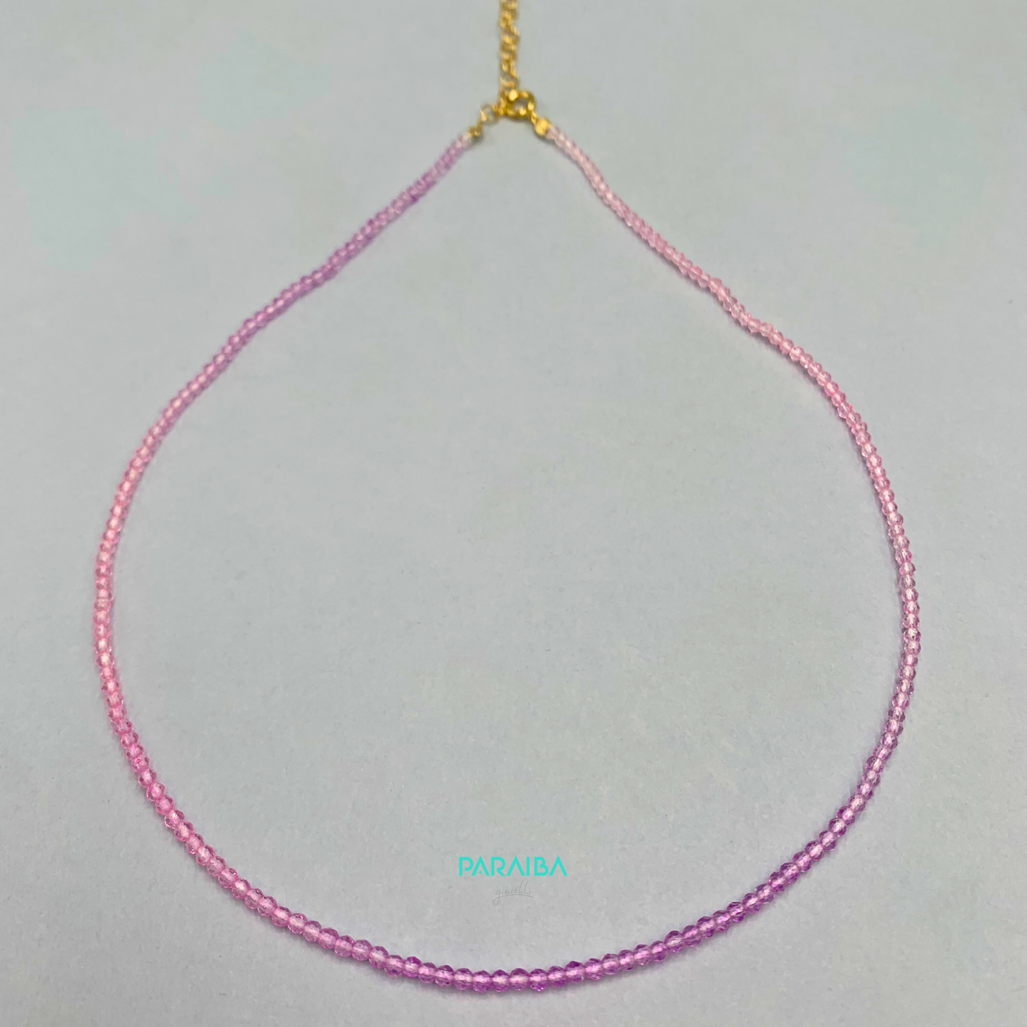 Collana perline sfumate pastello