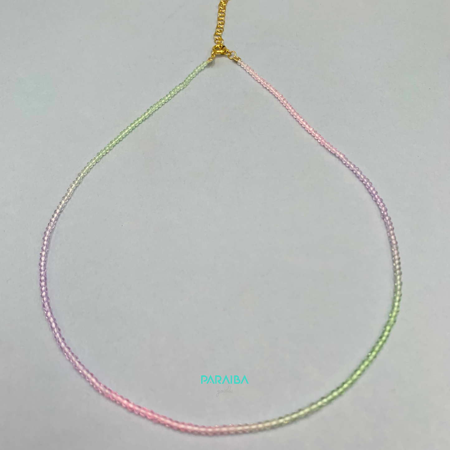Collana perline sfumate pastello