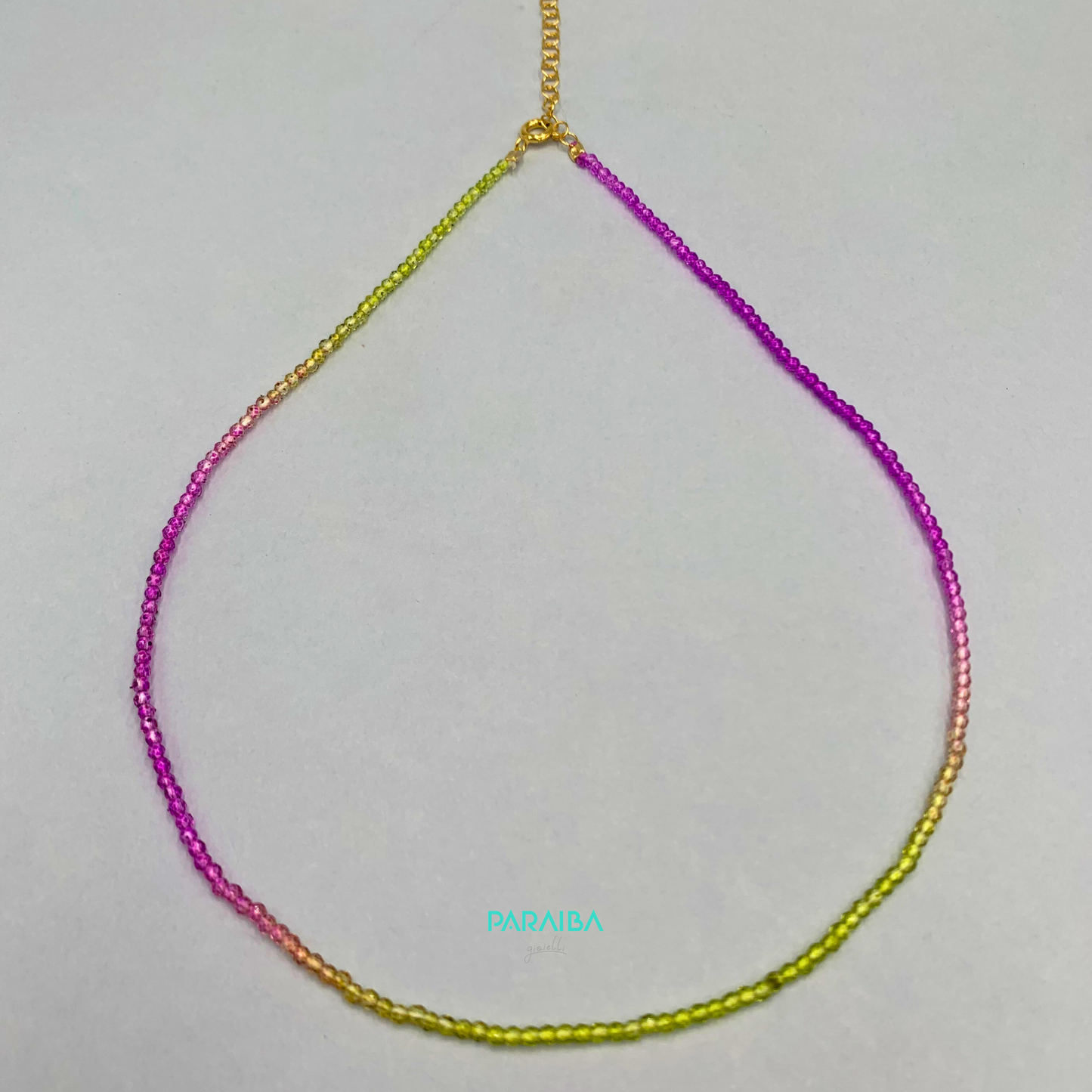 Collana perline sfumate pastello