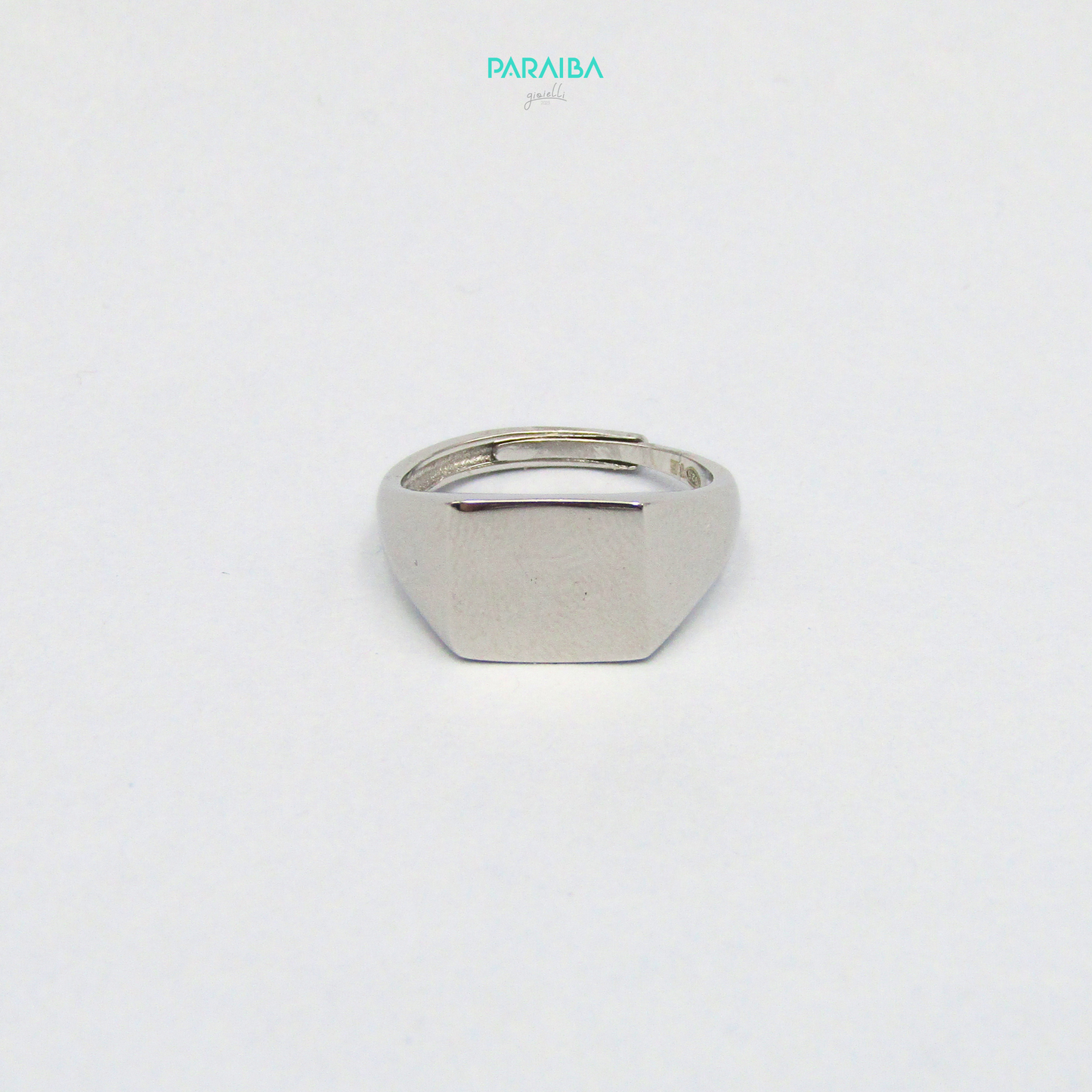 Anello chevalier mignolo quadrato