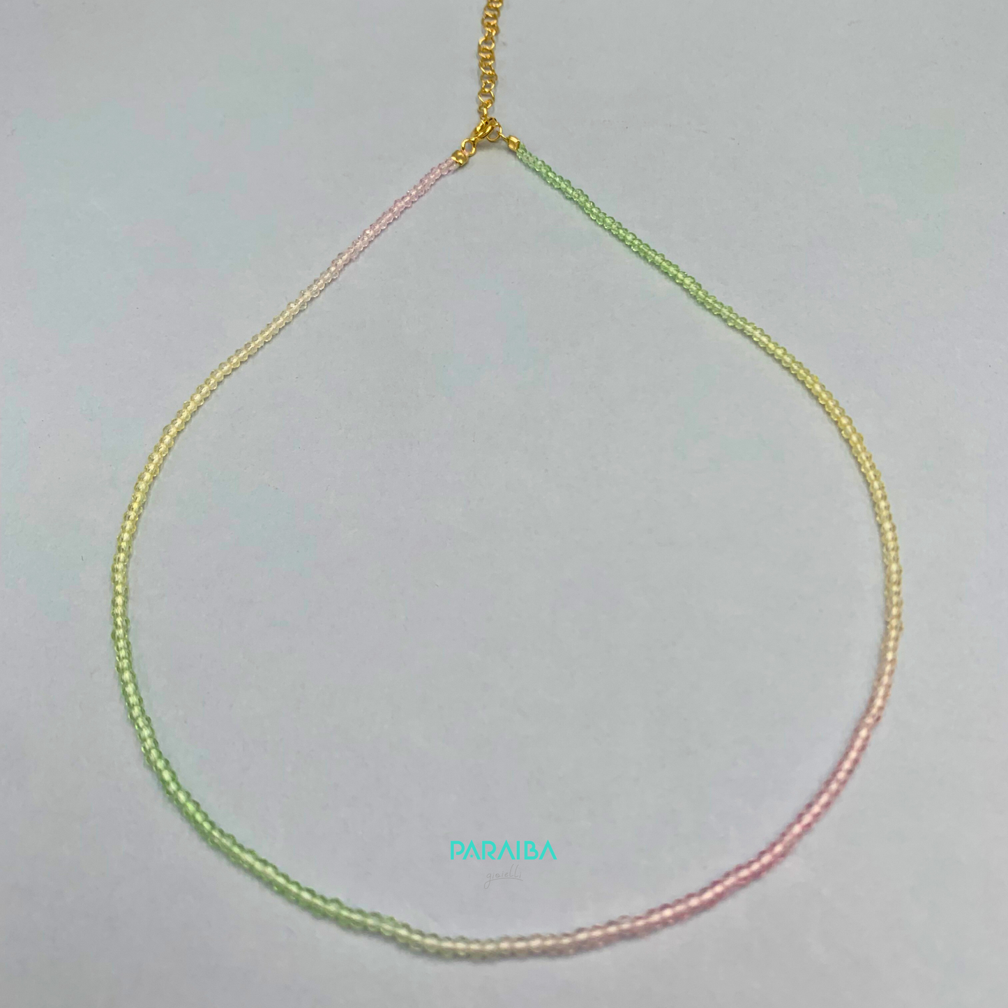 Collana perline sfumate pastello
