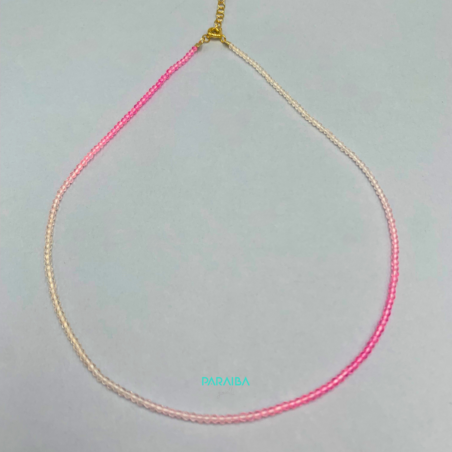 Collana perline sfumate pastello
