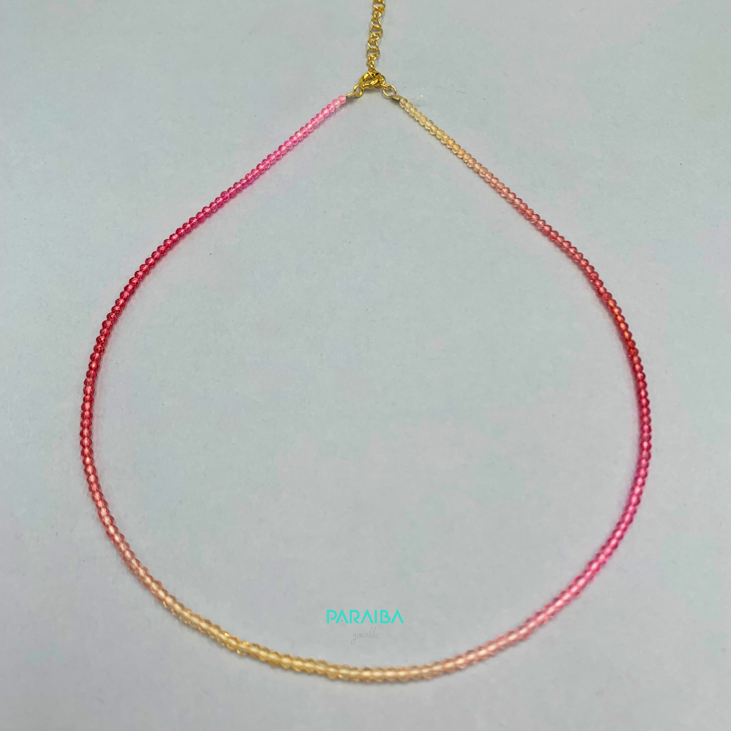 Collana perline sfumate pastello