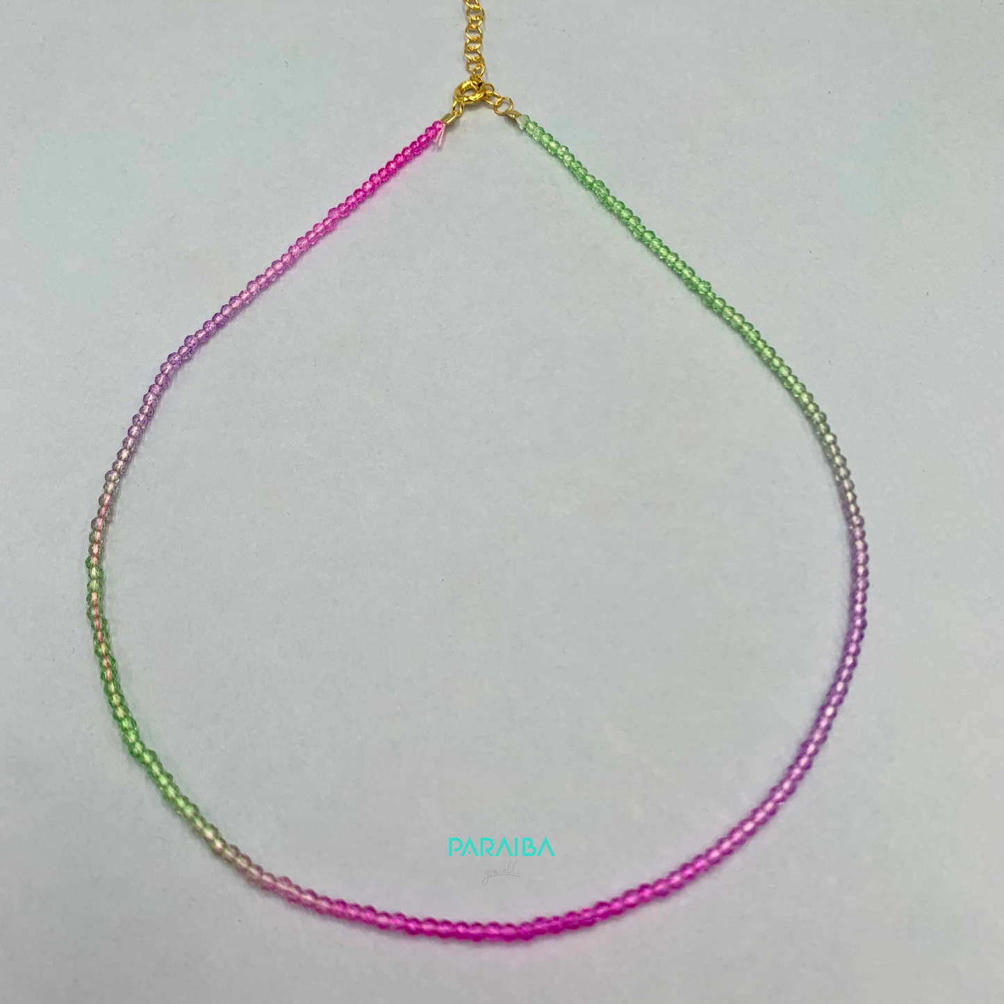 Collana perline sfumate pastello