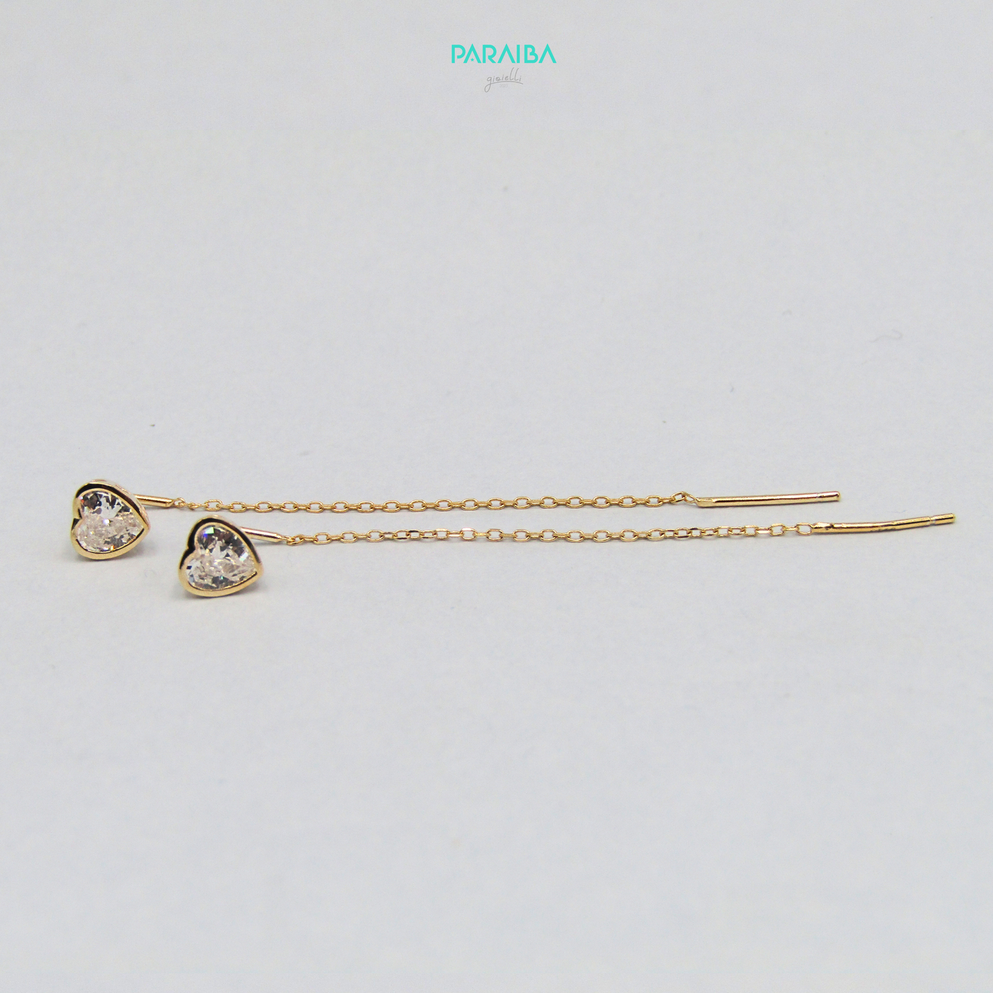 Heart stone drop earring