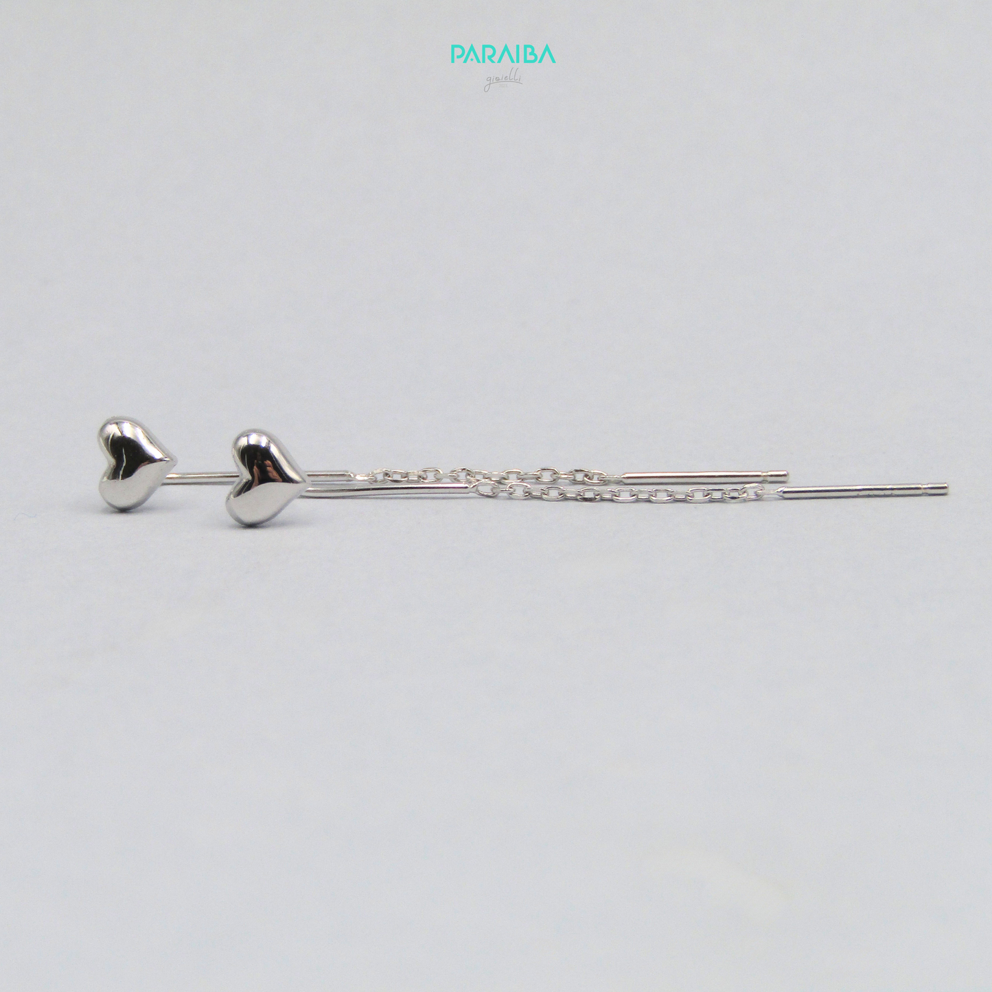 Heart stone drop earring