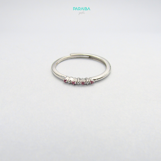 Anello fedina zirconi e shell perl