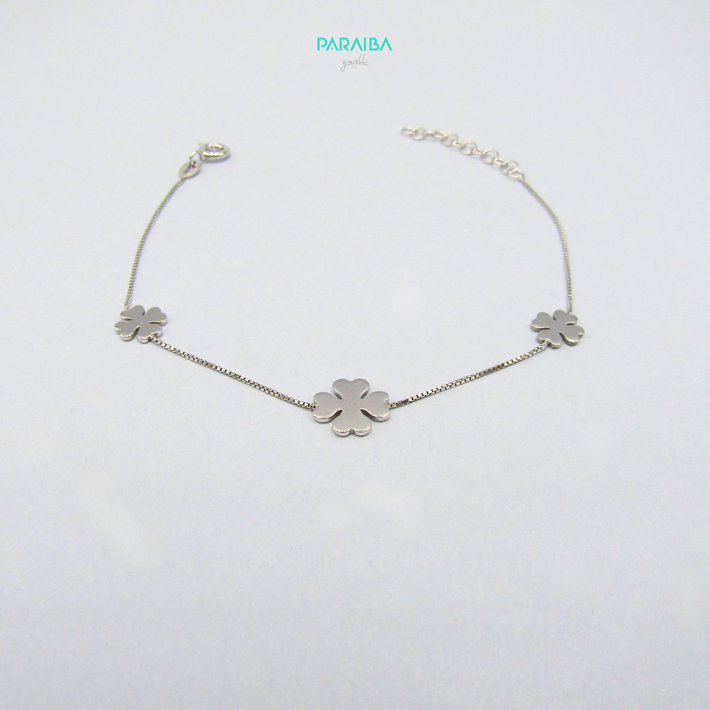 Bracciale veneziana 3 quadrifogli scalare