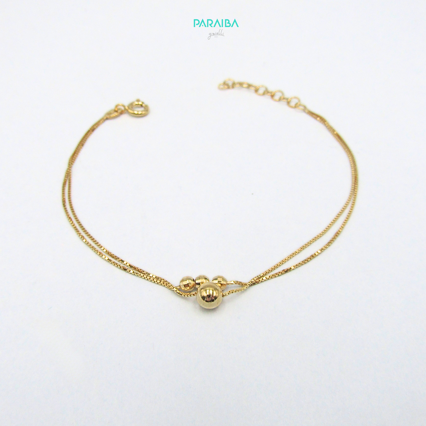 Bracciale veneziana due fili con palline