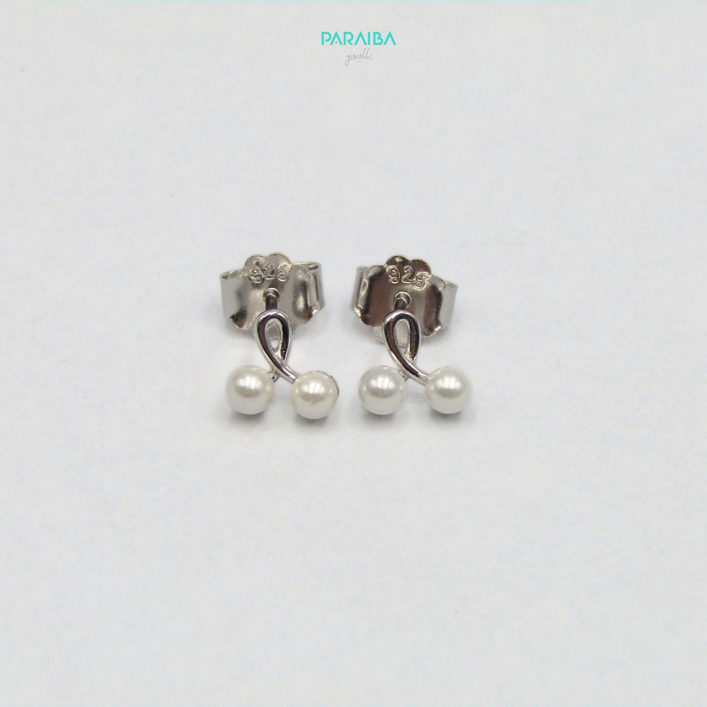 Orecchini a perno ciliegie shell perle