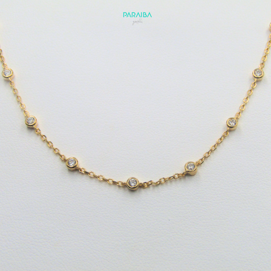 Collana punti luce cipollino 3 mm