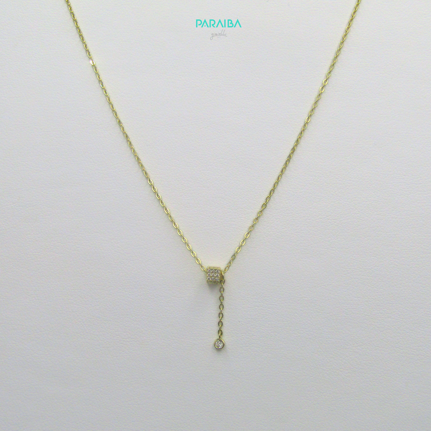 Collana cubetto pave e punto luce