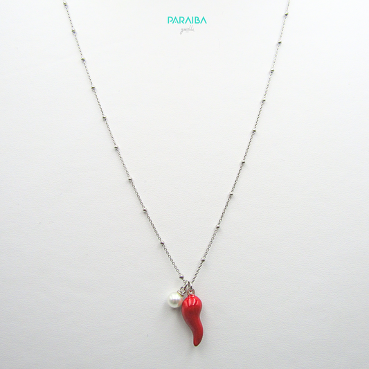 Collana cornetto e perla