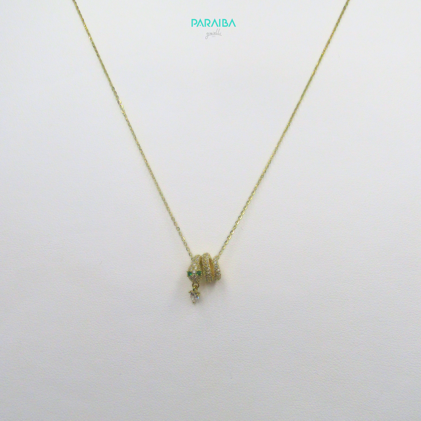 Collana serpente piccolo pave