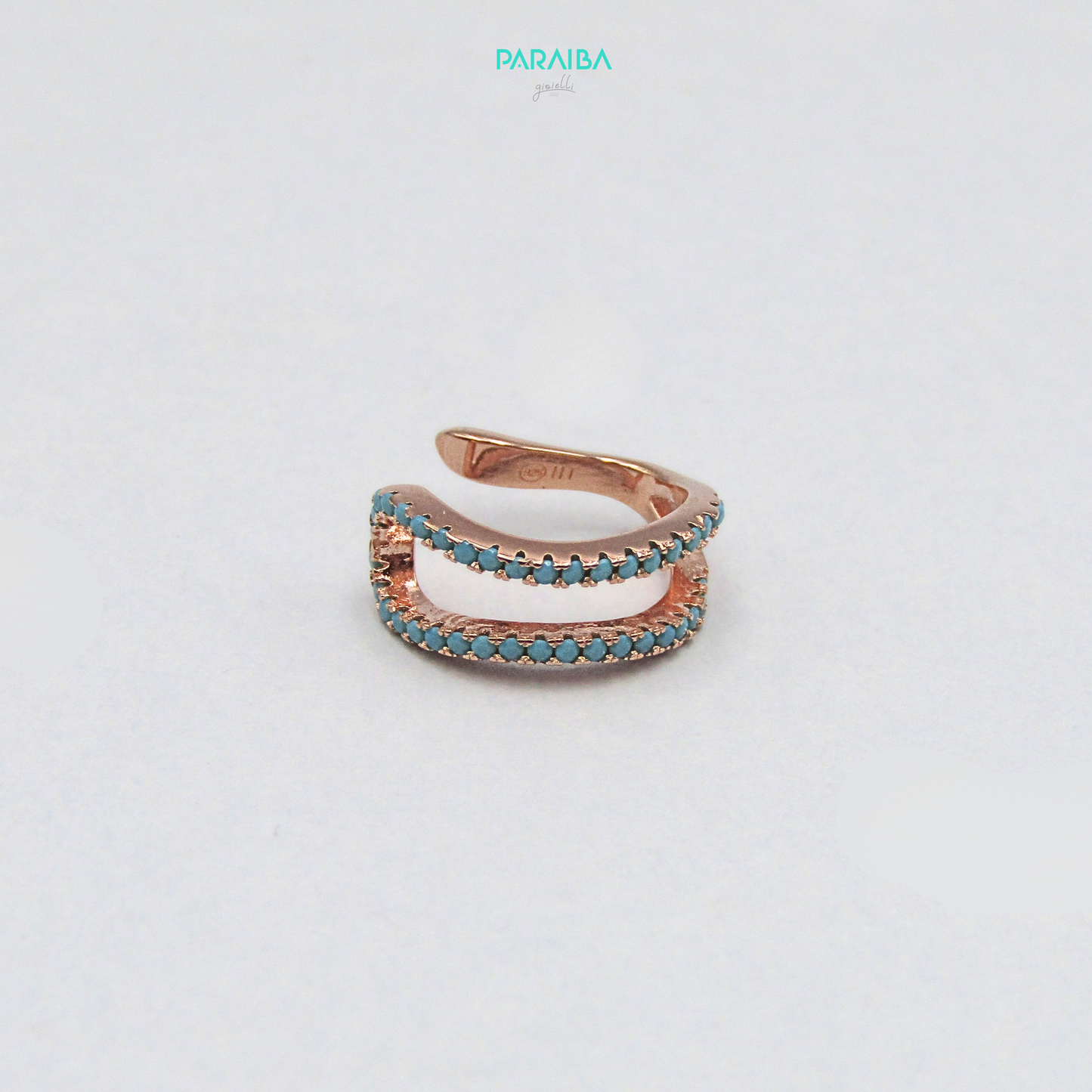 Orecchino earcuff pietre turchesi