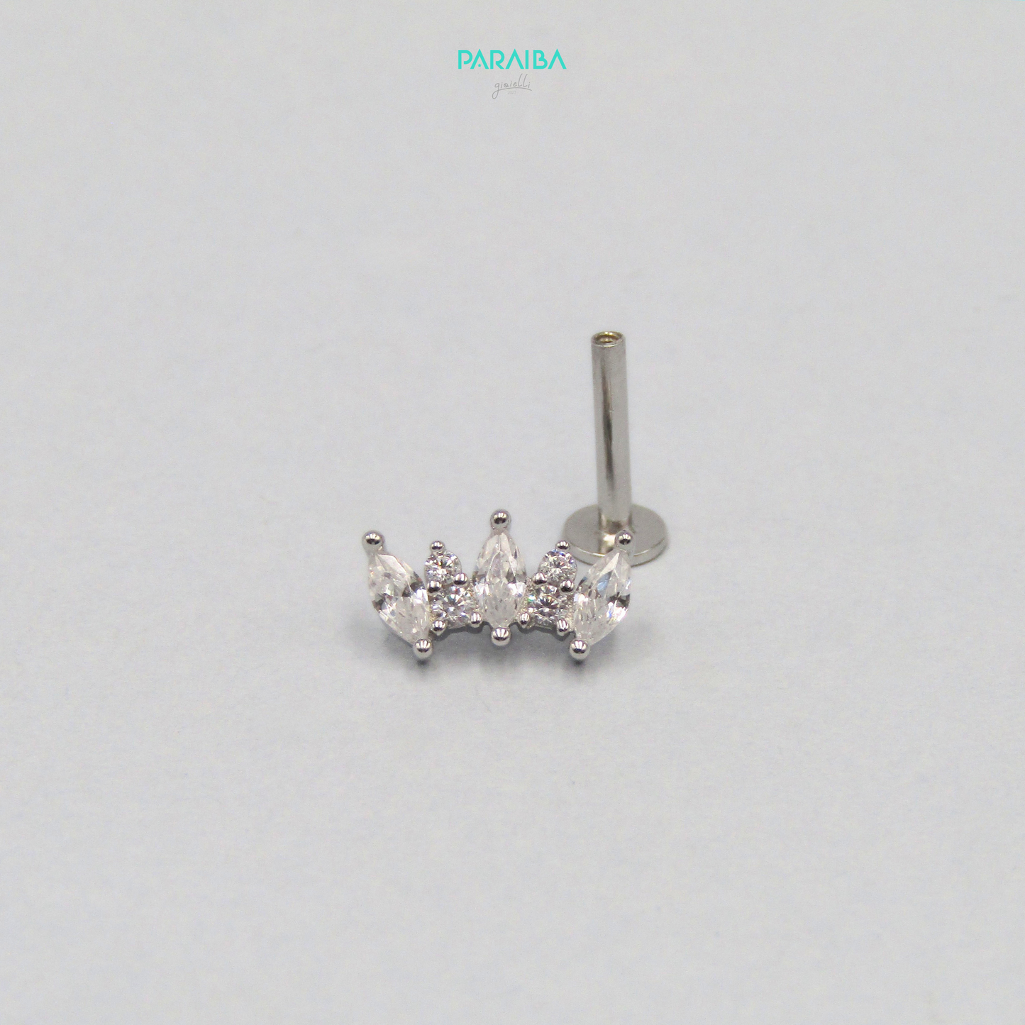 Zirconia hoop earring