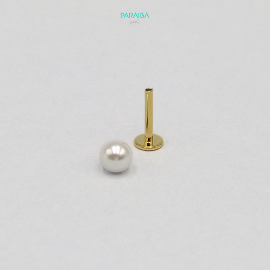 Orecchino piercing perla 3 mm