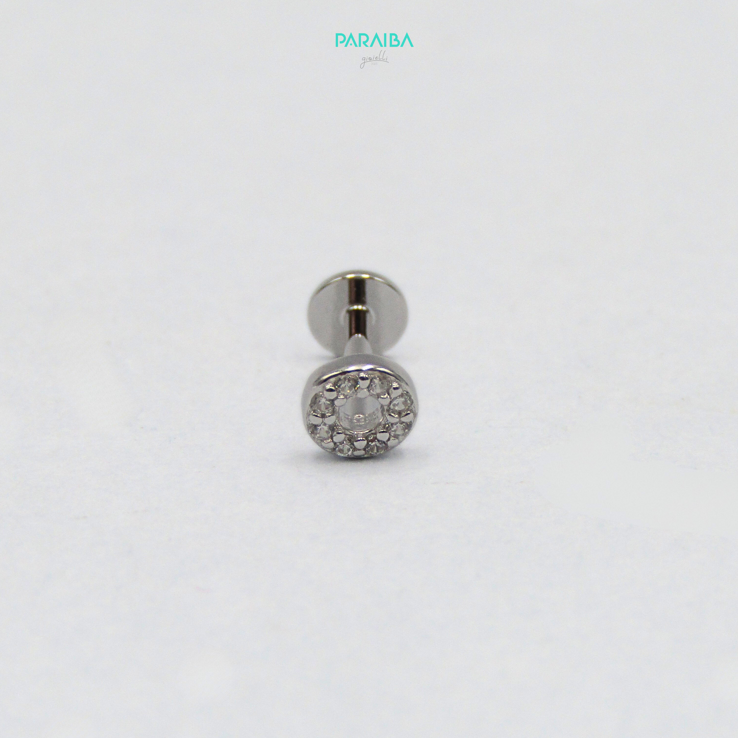 Orecchino piercing cerchio zirconato
