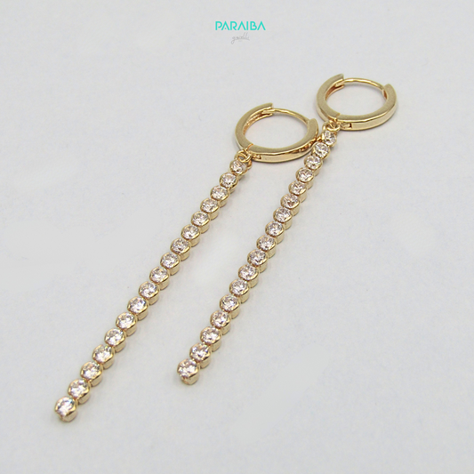 Smooth Snap Tennis Pendant Earrings