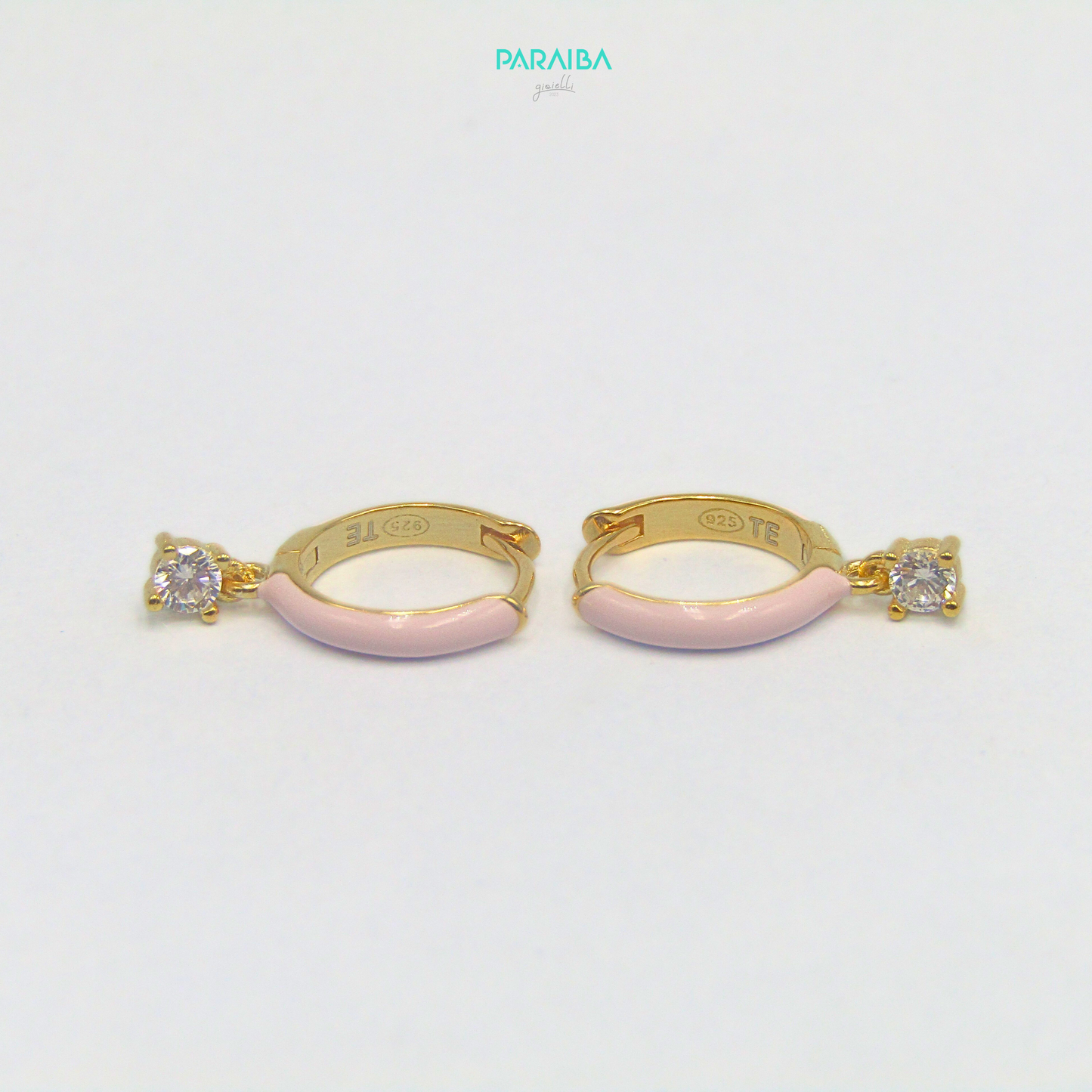 Orecchini smalto e punto luce