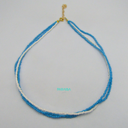 Collana 3 fili perline