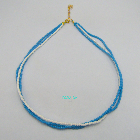 Collana 3 fili perline