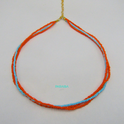 Collana 3 fili perline