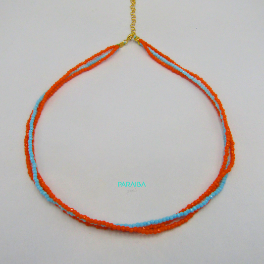 Collana 3 fili perline