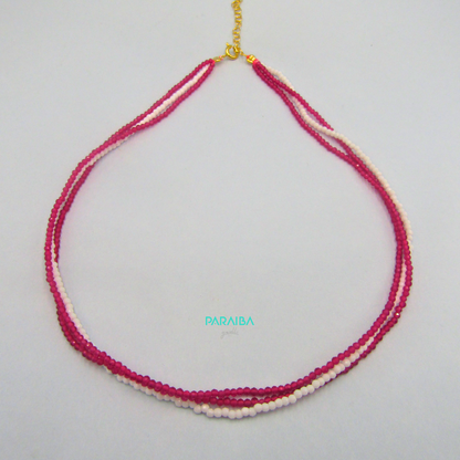 Collana 3 fili perline