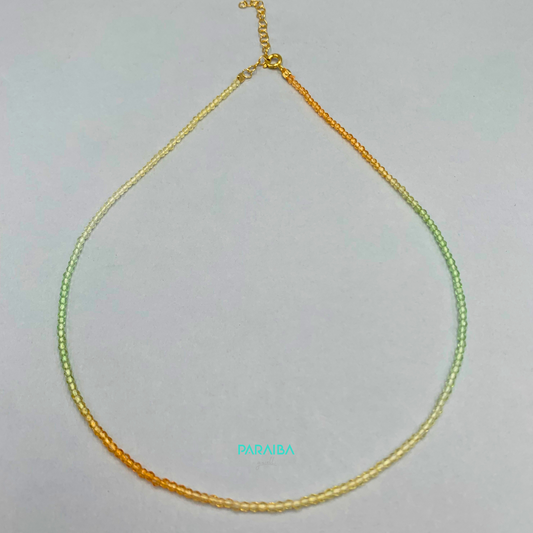Collana perline sfumate pastello