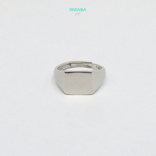 Anello chevalier mignolo quadrato
