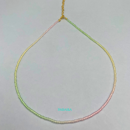 Collana perline sfumate pastello