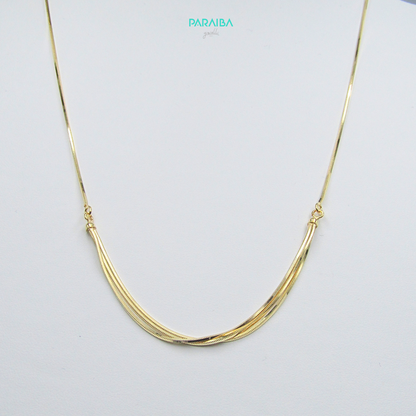 Collana snake diamantata 3 fili centrali