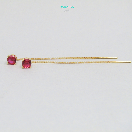 Orecchino saliscendi punto luce Ruby