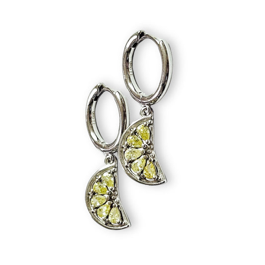 FRUITS "Lemon" Snap Earrings