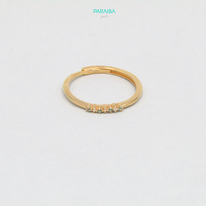 Anello fedina zirconi e shell perl