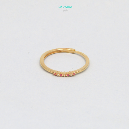 Anello fedina zirconi e shell perl