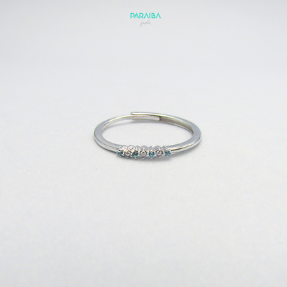 Anello fedina zirconi e shell perl