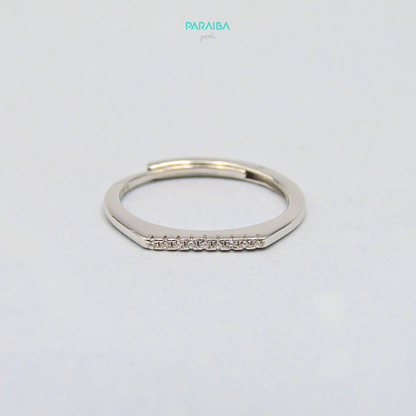 White zirconia band ring
