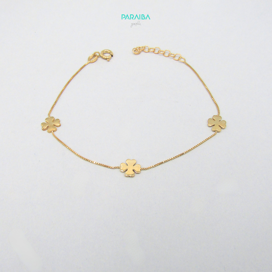 Bracciale veneziana 3 quadrifogli