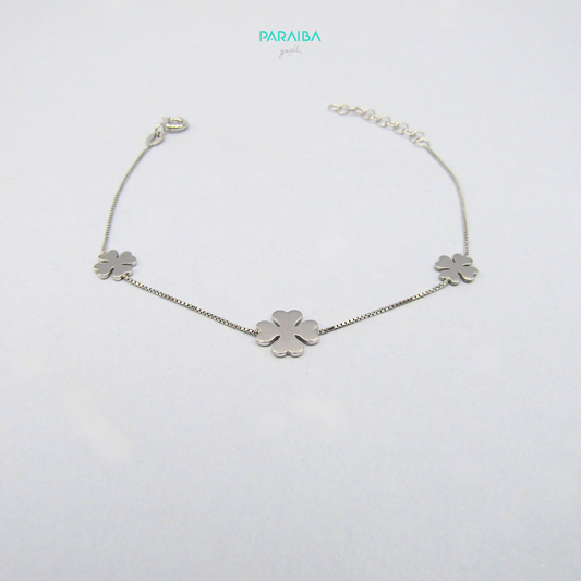 Bracciale veneziana 3 quadrifogli scalare