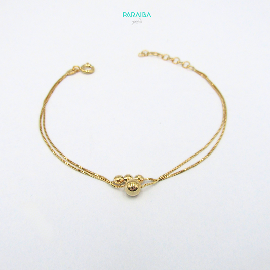 Bracciale veneziana due fili con palline