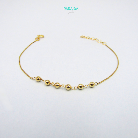 Bracciale veneziana con catenina rosario centrale
