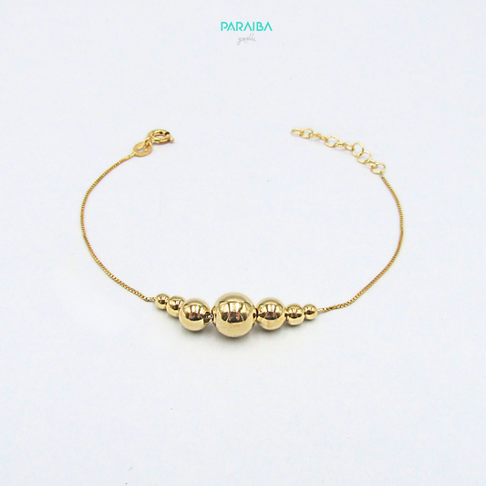 Bracciale palline lisce a scalare