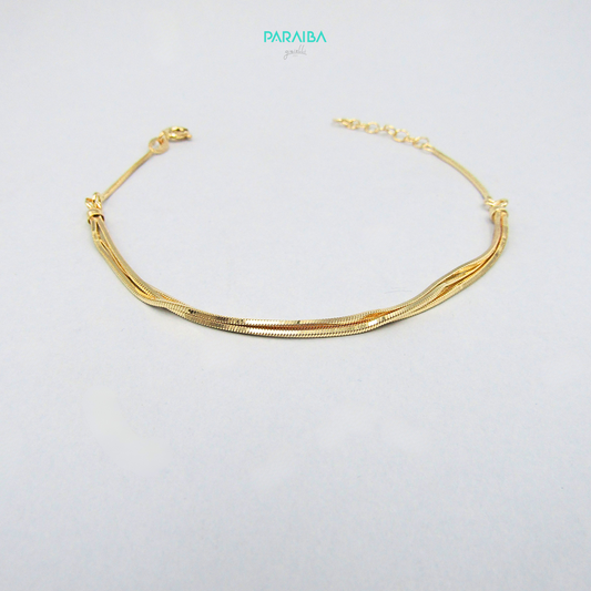 Bracciale snake diamantato 3 fili centrali