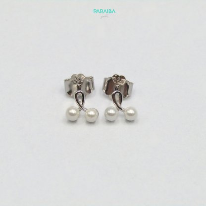 Cherry shell pearl stud earrings