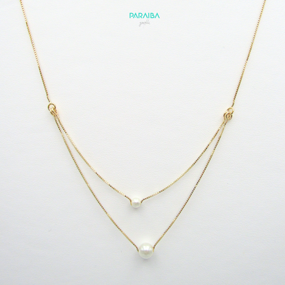 Collana veneziana con due fili e perle