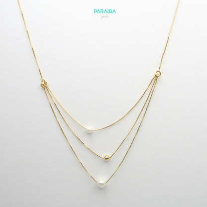 Collana veneziana con perle e pallina
