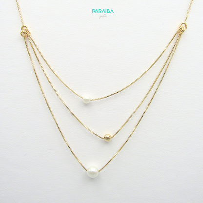 Collana veneziana con perle e pallina